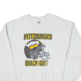 FRUIT OF THE LOOM Pittsburgh's Black&gold Mens Sweatshirt Grey USA 2XL