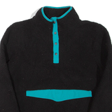 FILA Womens Fleece Black Button Neck XL