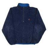 NAUTICA Mens Fleece Blue 1/4 Zip L