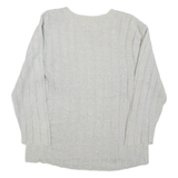NAUTICA Womens Jumper Grey Tight Knit 3/4 Sleeve L