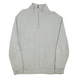 NAUTICA Mens Jumper Grey 1/4 Zip Tight Knit 2XL
