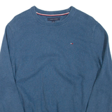 TOMMY HILFIGER Mens Jumper Blue Tight Knit M