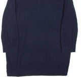 TOMMY HILFIGER Womens Jumper Blue Tight Knit 3/4 Sleeve M