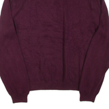 CHAPS Mens Jumper Maroon 1/4 Zip Tight Knit XL