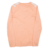 TOMMY HILFIGER Womens Patterned Jumper Pink Argyle V-Neck Tight Knit M