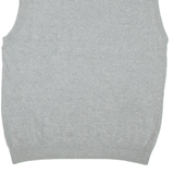 NAUTICA Mens Jumper Grey V-Neck Cable Knit Sleeveless XL