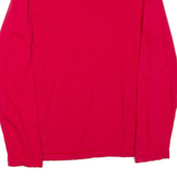 TOMMY HILFIGER Womens Jumper Red V-Neck Tight Knit M