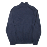 NAUTICA Mens Jumper Black 1/4 Zip Tight Knit L