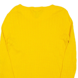 LAUREN RALPH LAUREN Womens Jumper Yellow Cable Knit XL