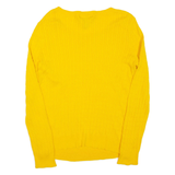 LAUREN RALPH LAUREN Womens Jumper Yellow Cable Knit XL