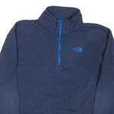 THE NORTH FACE Mens Fleece Blue 1/4 Zip M