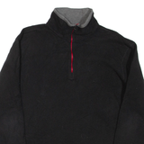 FILA Mens Fleece Black 1/4 Zip L