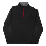 FILA Mens Fleece Black 1/4 Zip L
