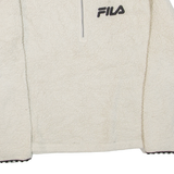 FILA Womens Fleece Beige 1/4 Zip UK 14