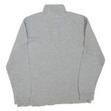 CHAPS Mens Jumper Grey 1/4 Zip Tight Knit M