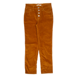 LEVI'S 724 High Rise Womens Corduroy Trousers Brown Slim Straight W25 L25