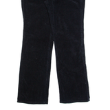 CALVIN KLEIN Womens Corduroy Trousers Black Regular Flared W34 L32