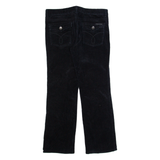 CALVIN KLEIN Womens Corduroy Trousers Black Regular Flared W34 L32