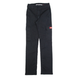 DICKIES Cargo Workwear Womens Trousers Black Slim Straight W24 L30