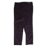 CALVIN KLEIN JEANS Womens Corduroy Trousers Purple Regular Tapered W34 L30