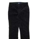 CHAPS Womens Corduroy Trousers Black Regular Straight W30 L30
