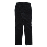CHAPS Womens Corduroy Trousers Black Regular Straight W30 L30