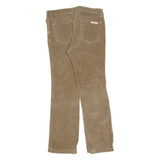 CALVIN KLEIN JEANS Womens Corduroy Trousers Brown Slim Straight W30 L28