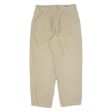 WOOLRICH Womens Corduroy Trousers Beige Regular Tapered W28 L26