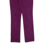TOMMY HILFIGER Womens Corduroy Trousers Purple Slim Straight W28 L30