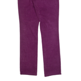 TOMMY HILFIGER Womens Corduroy Trousers Purple Slim Straight W28 L30