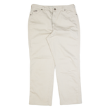 LEE Womens Trousers Cream Relaxed Straight W34 L30