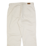 LEE Womens Trousers Cream Relaxed Straight W34 L30