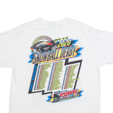 PORT & COMPANY Snowball Derby Racing Mens Biker T-Shirt White USA XL