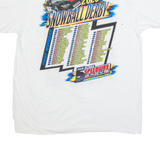 PORT & COMPANY Snowball Derby Racing Mens Biker T-Shirt White USA XL