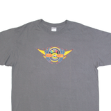 ANVIL Mini Indy Raceway Racing Mens Biker T-Shirt Grey USA L