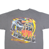 ANVIL Mini Indy Raceway Racing Mens Biker T-Shirt Grey USA L