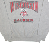 LEE SPORT Wisconsin Badgers Mens Sweatshirt Grey 90s USA M