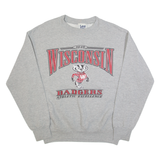 LEE SPORT Wisconsin Badgers Mens Sweatshirt Grey 90s USA M