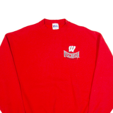 PRO PLAYER Wisconsin Badgers Mens Sweatshirt Red 90s USA 2XL