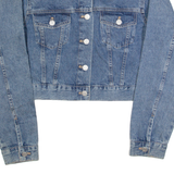 GUESS Cropped Womens Denim Jacket Blue M