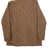 GUESS Womens Quilted Coat Brown Hooded XL