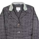 NAUTICA Blazer Style Womens Quilted Jacket Grey Check M