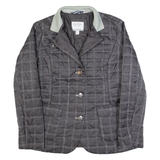 NAUTICA Blazer Style Womens Quilted Jacket Grey Check M