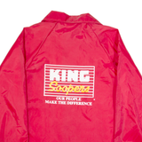 AUBURN SPORTSWEAR King Soopers Mens Coach Jacket Red 90s USA M