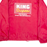 AUBURN SPORTSWEAR King Soopers Mens Coach Jacket Red 90s USA M