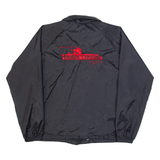 TRIMARK Mens Coach Jacket Black 90s USA S