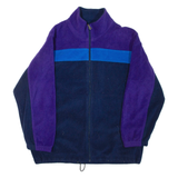 CATALINA Womens Fleece Jacket Blue Colourblock L