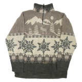 LIMITED SPORT 1/4 Zip Mens Fleece Jacket Brown S