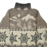 LIMITED SPORT 1/4 Zip Mens Fleece Jacket Brown S