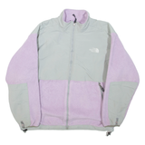 THE NORTH FACE Girls Fleece Jacket Purple Colourblock XL